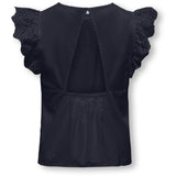 kids ONLY Black Lou Life Embroidery Top