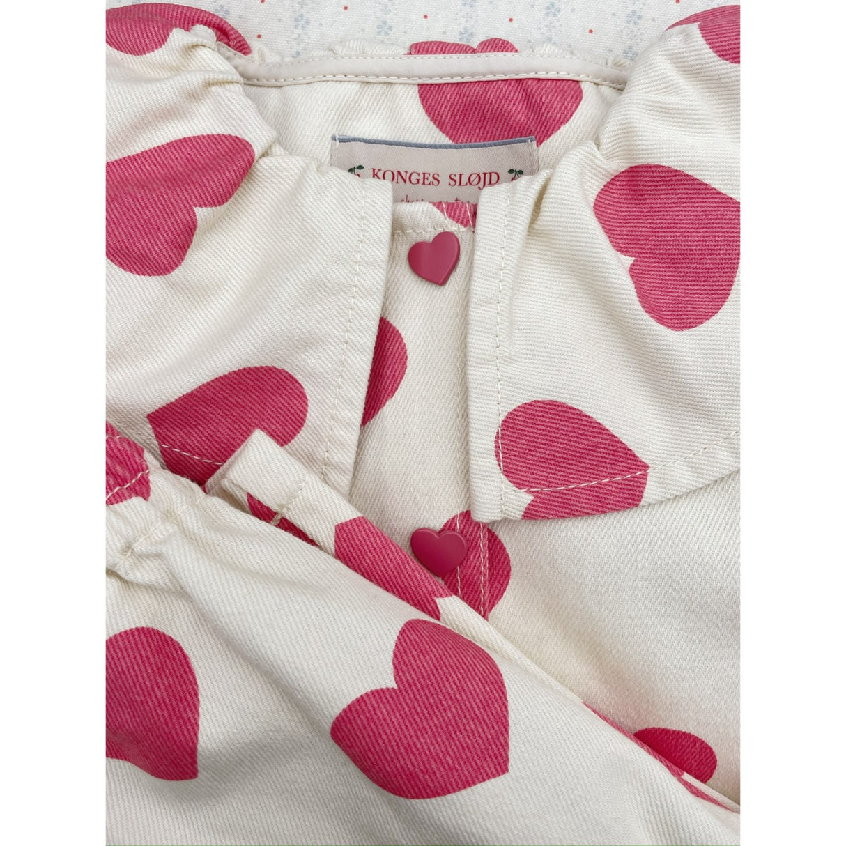 Konges Sløjd Bon Coeur Pink Magot Frill Pants Denim GOTS