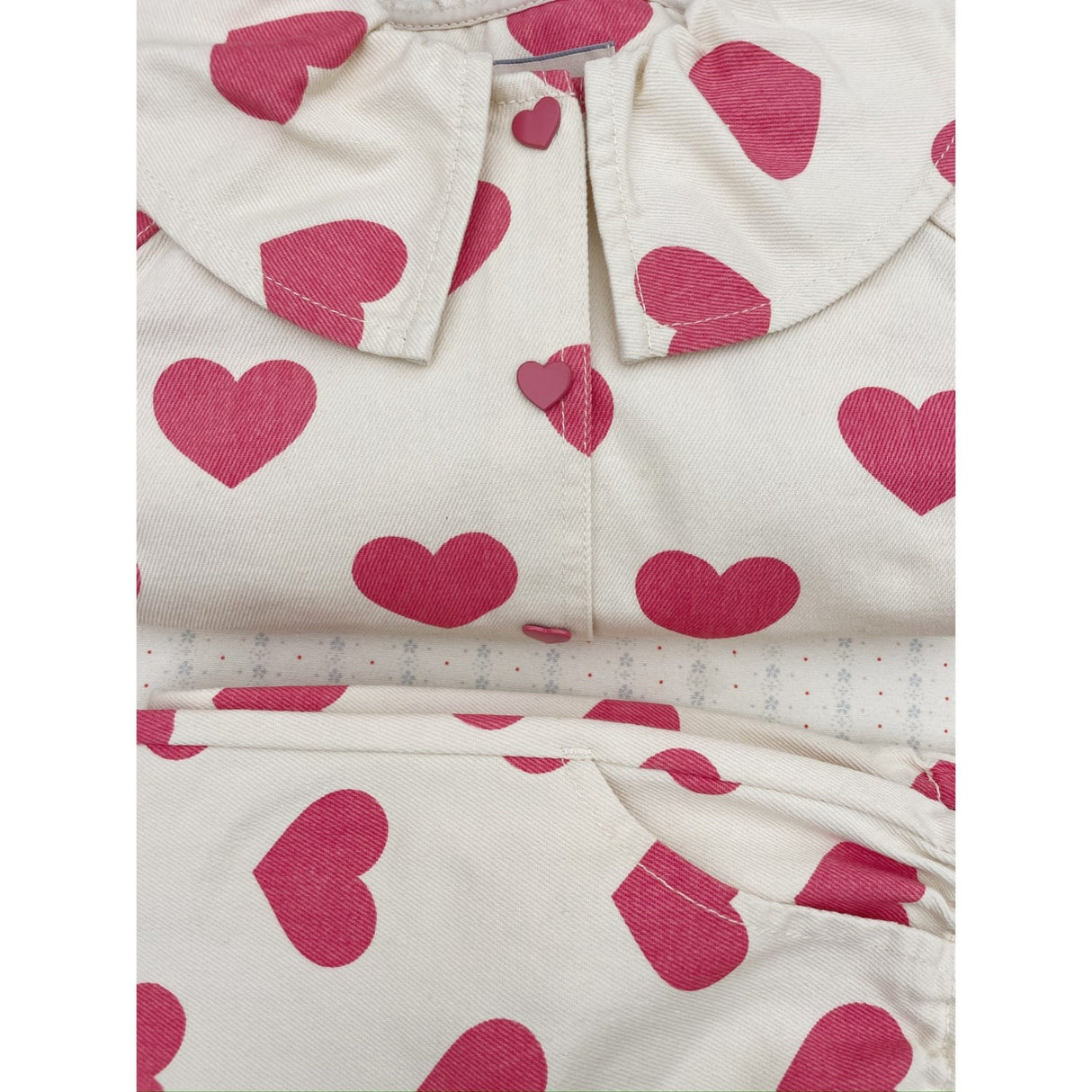 Konges Sløjd Bon Coeur Pink Magot Frill Pants Denim GOTS
