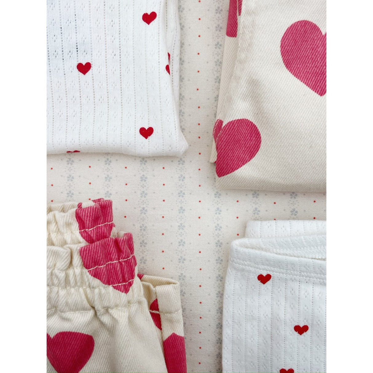 Konges Sløjd Bon Coeur Pink Magot Frill Pants Denim GOTS