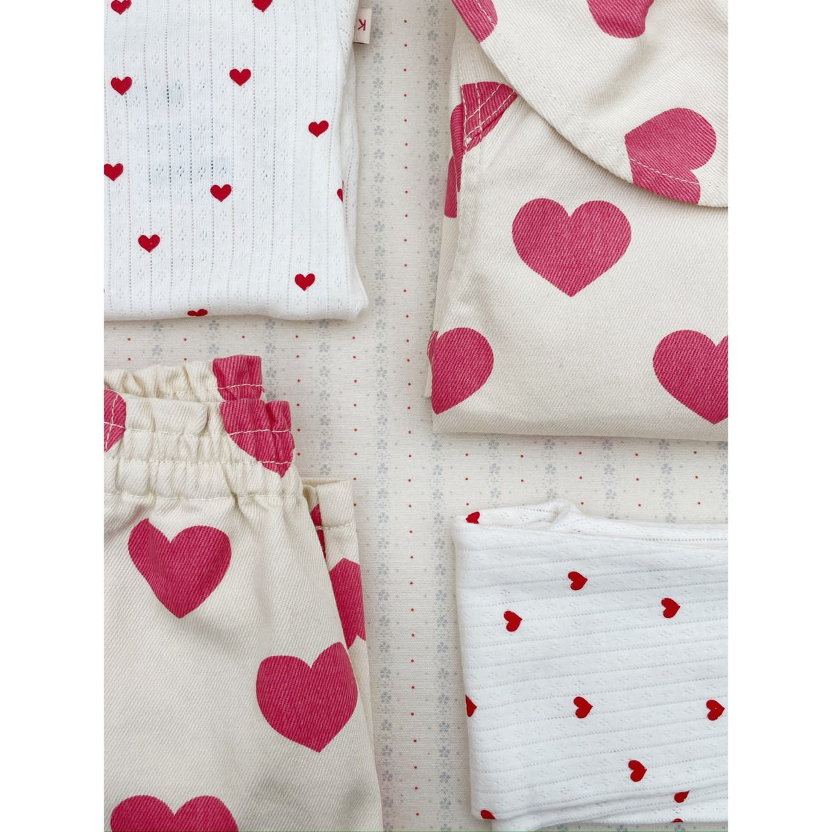 Konges Sløjd Bon Coeur Pink Magot Frill Pants Denim GOTS