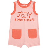 Bobo Choses Light Pink Smiling Pink Playsuit