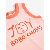 Bobo Choses Light Pink Smiling Pink Playsuit