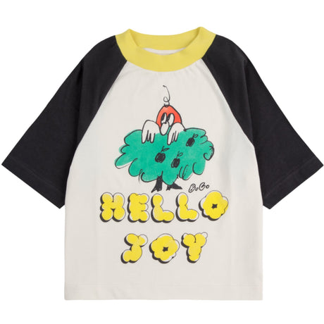 Bobo Choses Offwhite Hello Joy Ranglan Sleeves T-Shirt