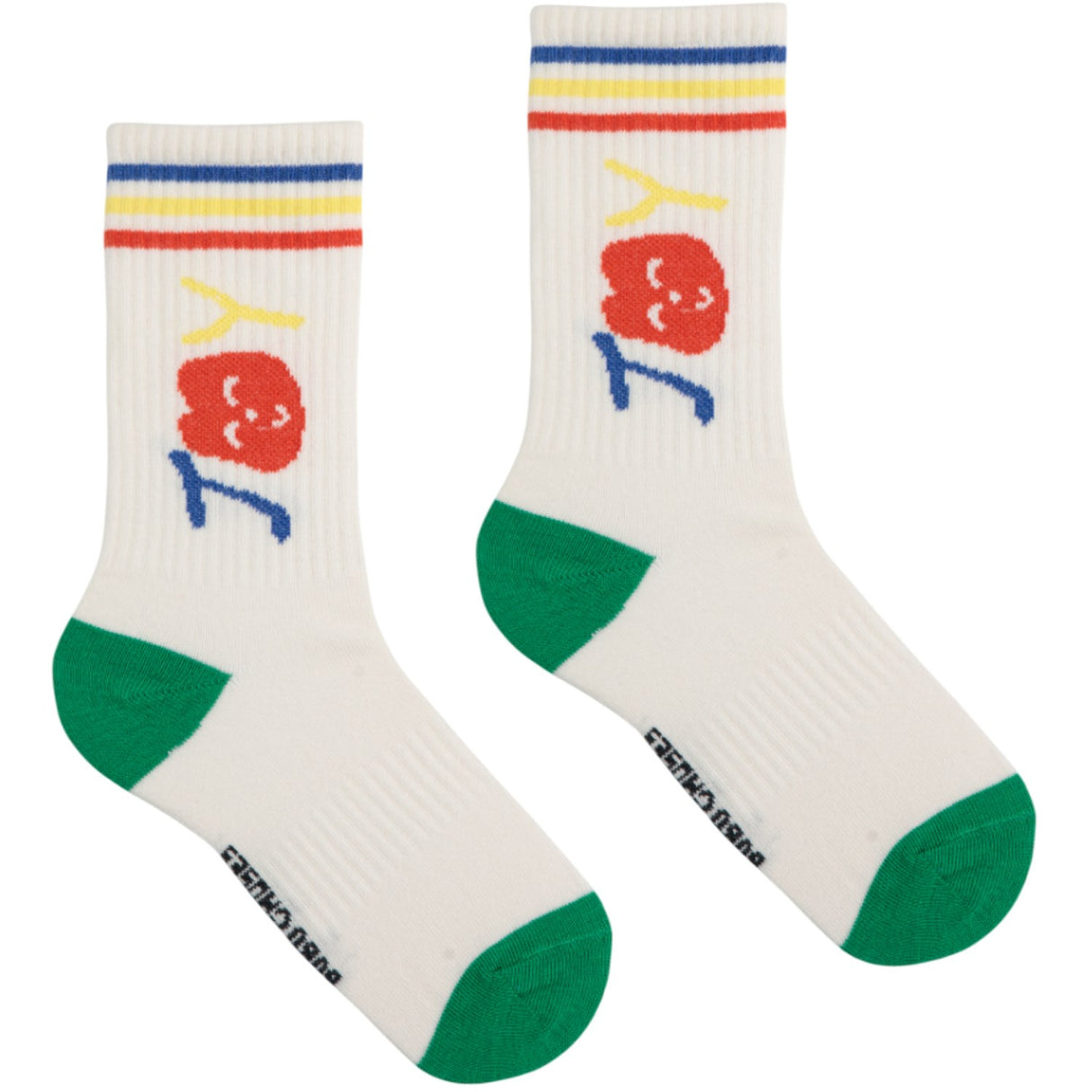 Bobo Choses Offwhite Smiling Long Socks