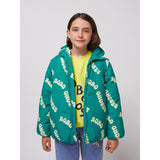 Bobo Choses Green Wavy Bobo Choses All Over Light Padded Anorak