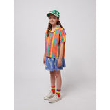 Bobo Choses Blue Wavy Bobo Choses All Over Waffle Skirt