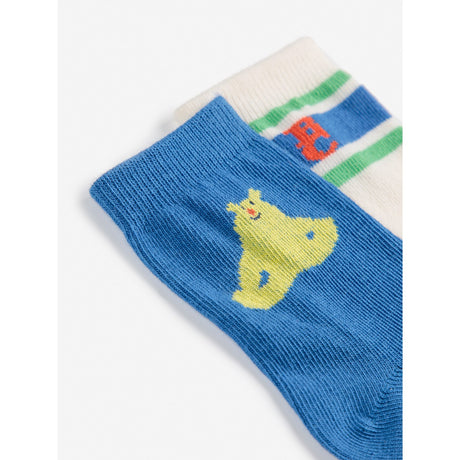 Bobo Choses Multicolor Hug Me Bear Short Sock Pack X 2