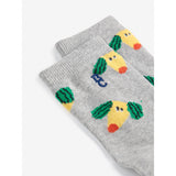 Bobo Choses Heather Grey Happy Dog All Over Short Socks