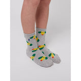 Bobo Choses Heather Grey Happy Dog All Over Short Socks