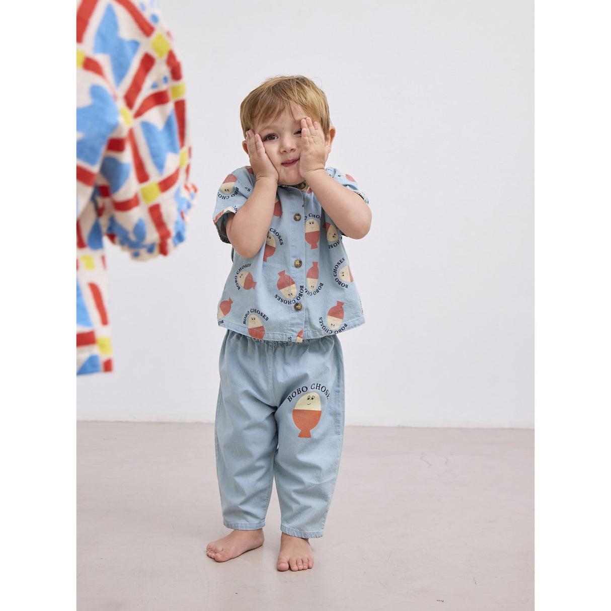 Bobo Choses Light Blue Morning Egg Denim Pants