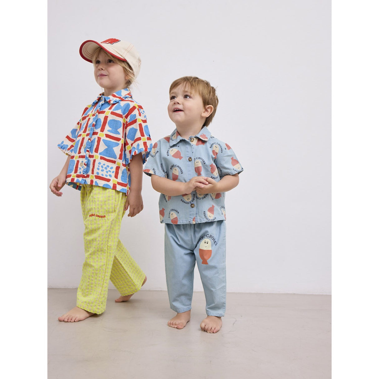 Bobo Choses Light Blue Morning Egg Denim Pants