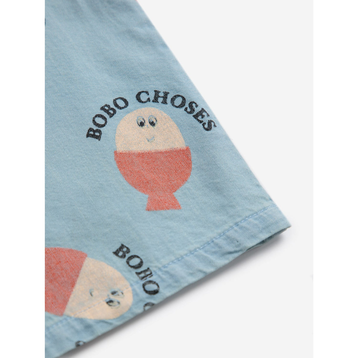 Bobo Choses Light Blue Morning Egg All Over Denim Shirt