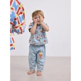 Bobo Choses Light Blue Morning Egg All Over Denim Shirt
