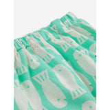 Bobo Choses Light Green Lucky Fish All Over Woven Harem Pants
