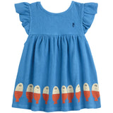 Bobo Choses Blue Morning Egg Ruffle Dress