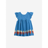 Bobo Choses Blue Morning Egg Ruffle Dress