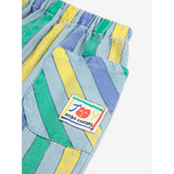 Bobo Choses Light Blue Multicolor Stripes Denim Pants