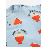 Bobo Choses Light Blue Morning Egg All Over Sweatshirt