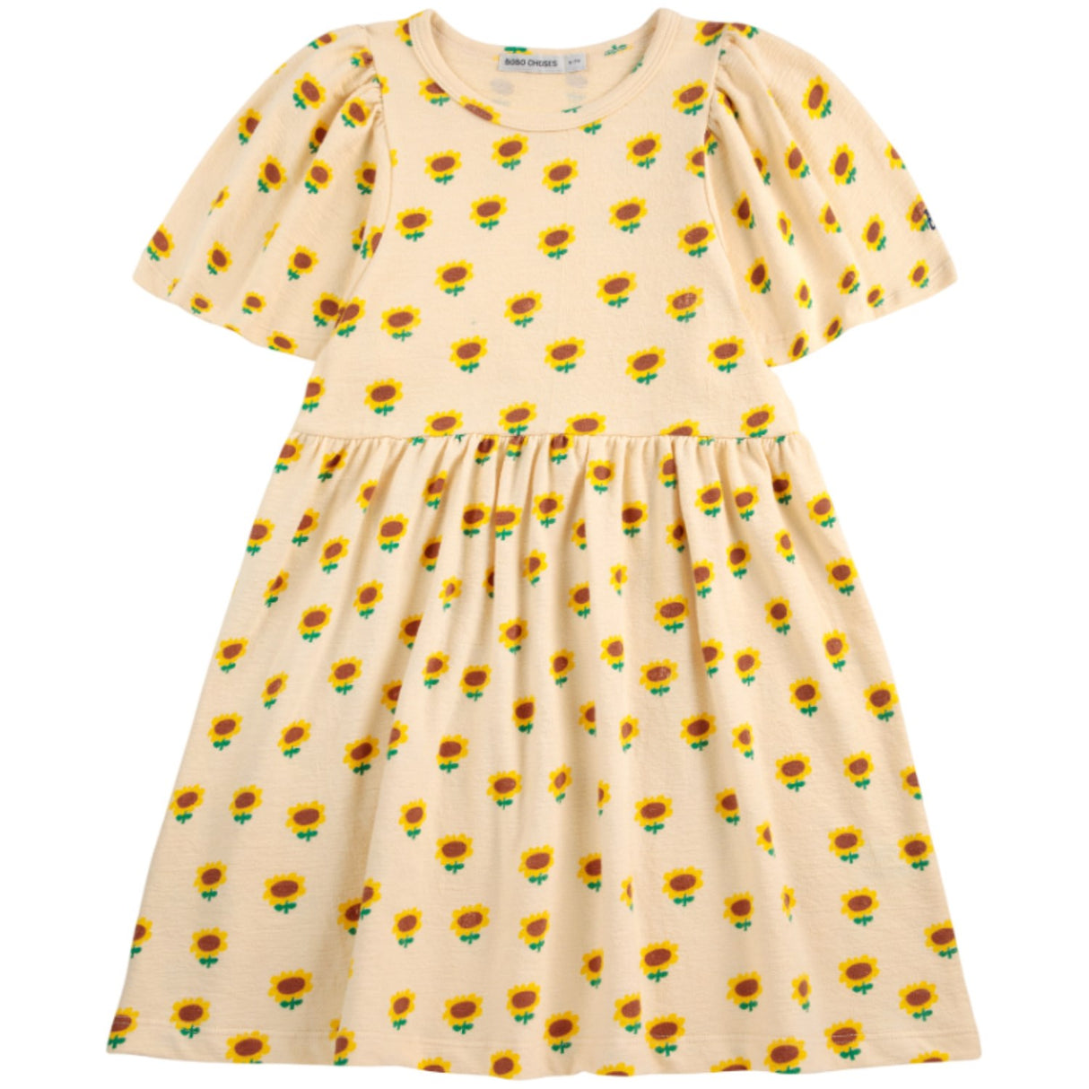 Bobo Choses Offwhite Sunflower All Over Dress