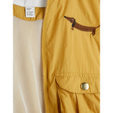 Mini Rodini Beige Dog Nylon Baseball Jacket Embroidery