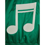 Mini Rodini Green Note Chenille Satin Baseball Jacket