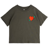 Mini Rodini Black Arrowed Heart Embroidery T-Shirt