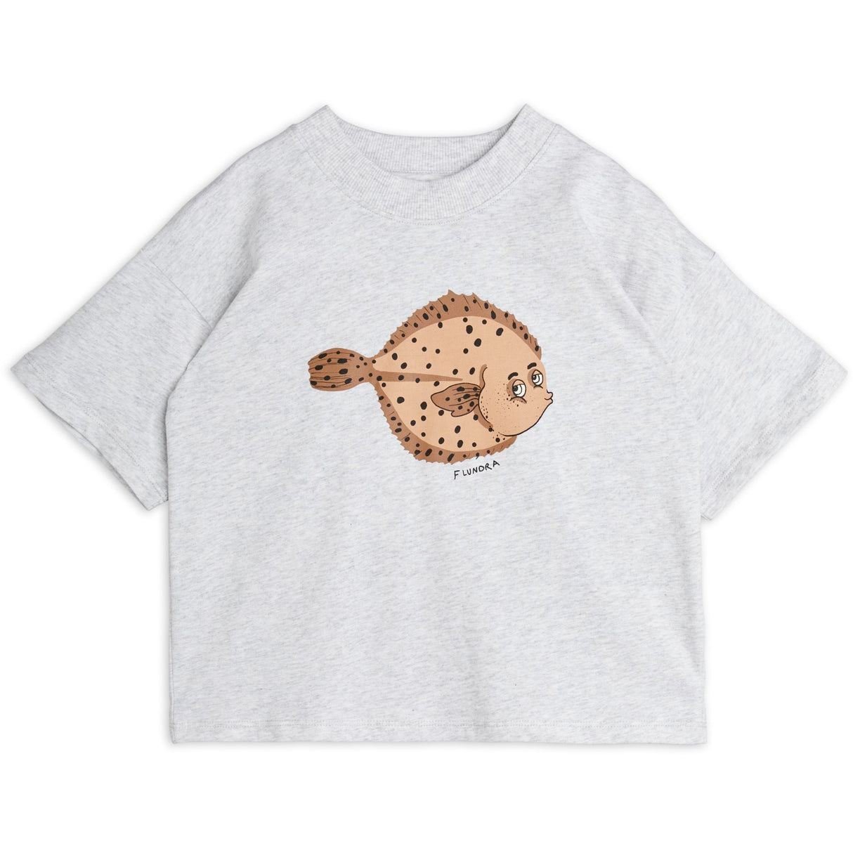 Mini Rodini Grey Melange Flundra T-Shirt