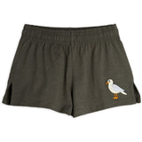 Mini Rodini Black Seagull Embroidery Shorts