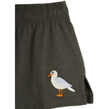 Mini Rodini Black Seagull Embroidery Shorts