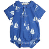 Mini Rodini Blue Sailing Boats AOP Woven Body