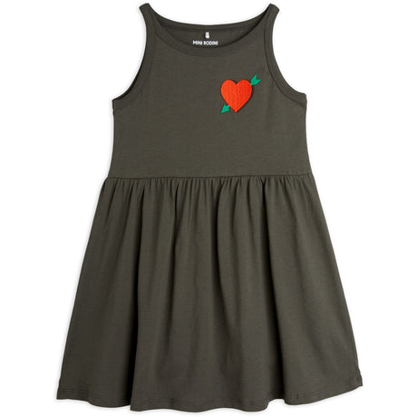 Mini Rodini Black Arrowed Heart Embroidery Tank Dress