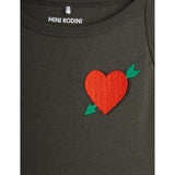 Mini Rodini Black Arrowed Heart Embroidery Tank Dress