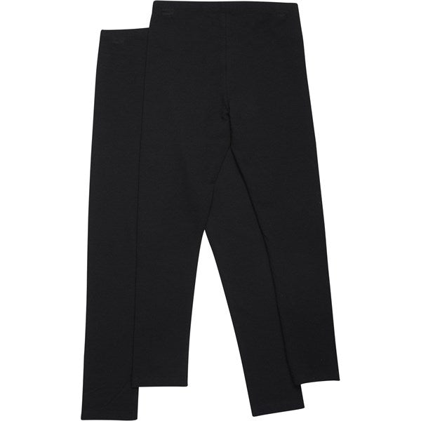 Minymo Anthracite Black Leggings Basic 2-pack 3