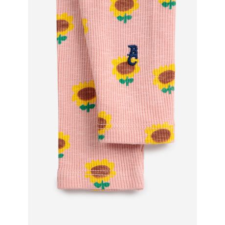 Bobo Choses Light Pink Sunflower All Over Leggings