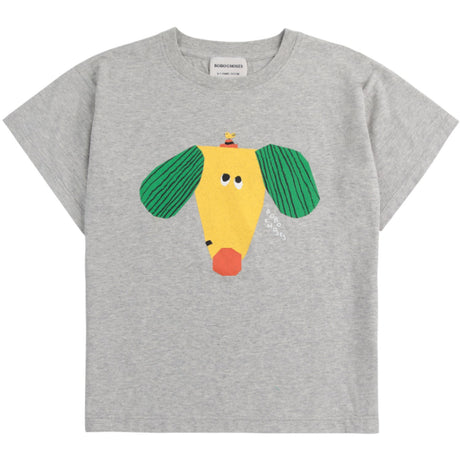 Bobo Choses Heather Grey Happy Dog T-Shirt