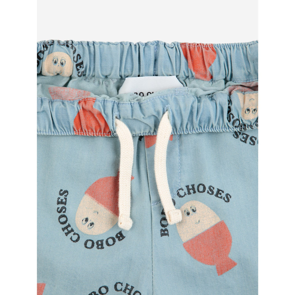 Bobo Choses Light Blue Morning Egg All Over Denim Shorts