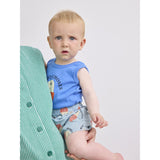 Bobo Choses Light Blue Morning Egg All Over Denim Shorts