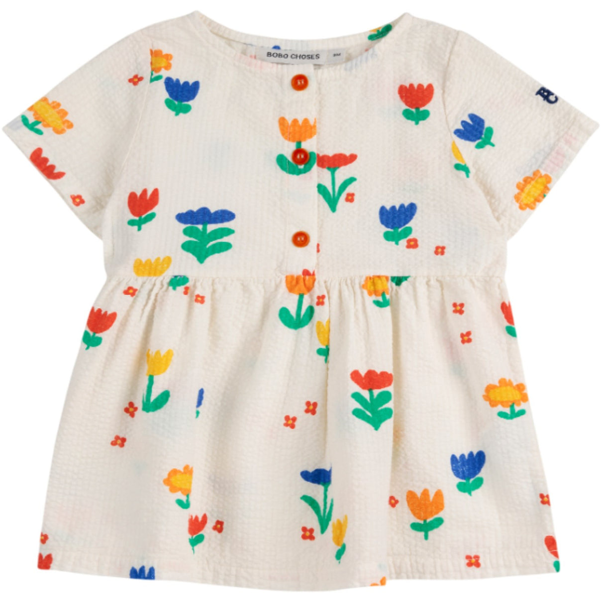 Bobo Choses Offwhite Garden Party All Over Woven Dress