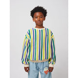 Bobo Choses Offwhite Multicolor Stripes Terry Cloth Sweatshirt