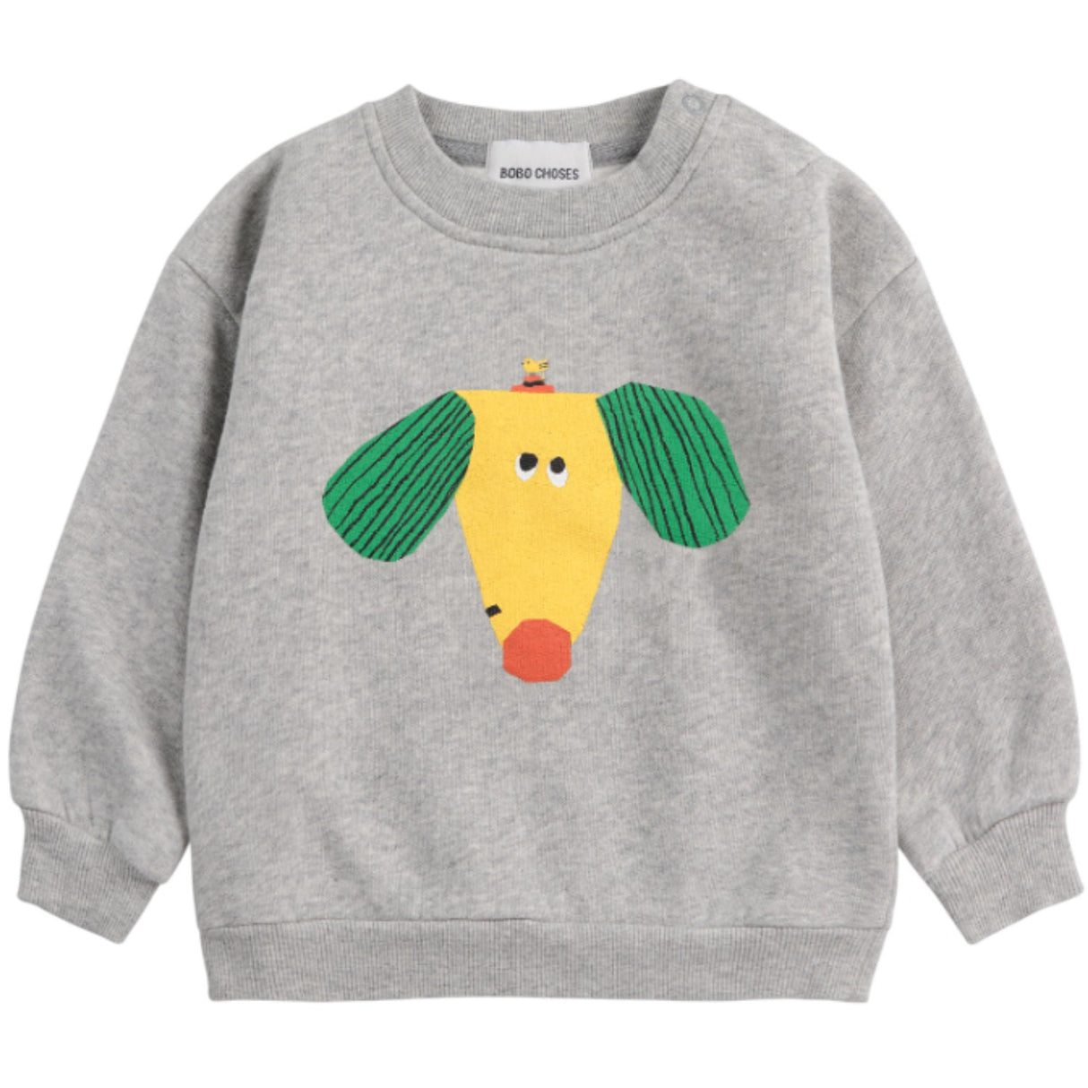 Bobo Choses Heather Grey Happy Dog Sweatshirt
