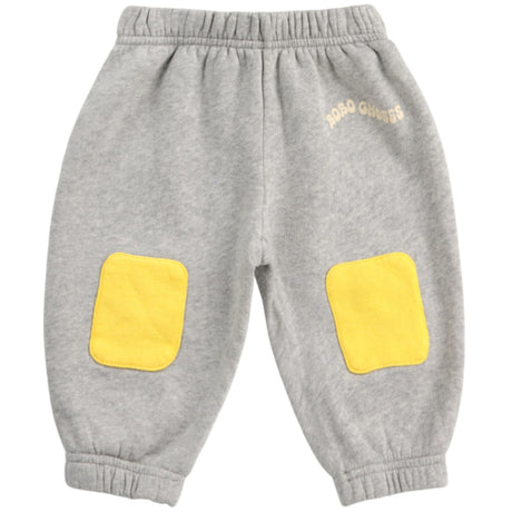 Bobo Choses Heather Grey Knee Patches Jogging Pants