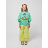 Bobo Choses Light Green A Day At The Beach Sweatshirt