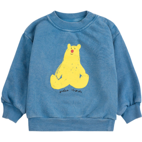 Bobo Choses Blue Hug Me Bear Sweatshirt