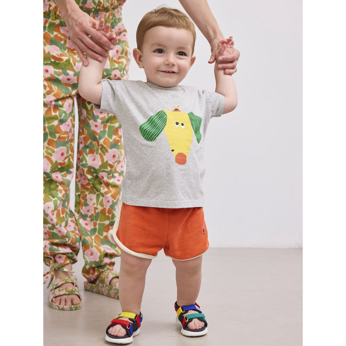 Bobo Choses Heather Grey Happy Dog T-Shirt