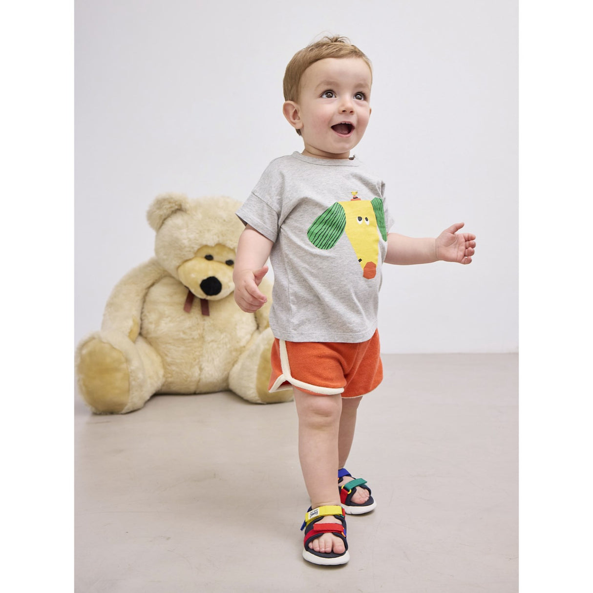 Bobo Choses Heather Grey Happy Dog T-Shirt