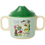 Rice Melamine 2 Handle Baby Cup With Wildlife Print - Mint - 250 Ml