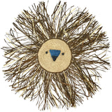 Rice Raffia Animal Wall Decor In Brown - Large