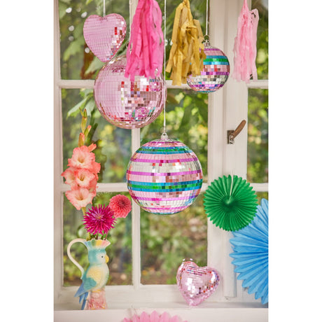 Rice Disco Ball With Funky Stripes - Large