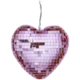 Rice Disco Ball In Heart Shape - Soft Pink - Medium